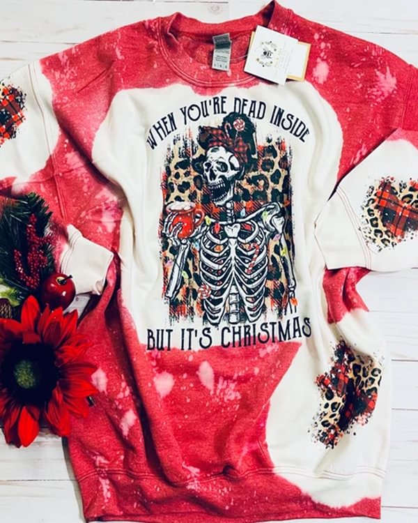 Dead Inside But It's Christmas Sweatshirt