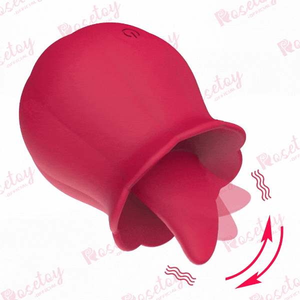10 Speeds Rose Vibrator with Tongue Rosetoy Official