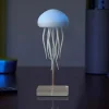 LED Voice Controlled Jellyfish Night Light, RGB Gradient Color Jellyfish Bedside Lamp Rechargeable - Type-C - with Touch Sensor Lamp for Bedroom