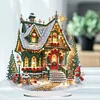 (US Local)Acrylic Christmas House Desktop Diamond Art Kits Diamond Painting Desktop Decors