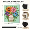 Framed White Vase -  DIY Button Art Painting Kit for Creativity DIY Pearl Dot Crafts for Gift Home Wall Decor 30*30CM