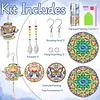 2pcs DIY Diamond Painting Butterfly Wind Chimes Crystal Window Suncatcher Craft Set Birthday Gifts Home Garden Decor