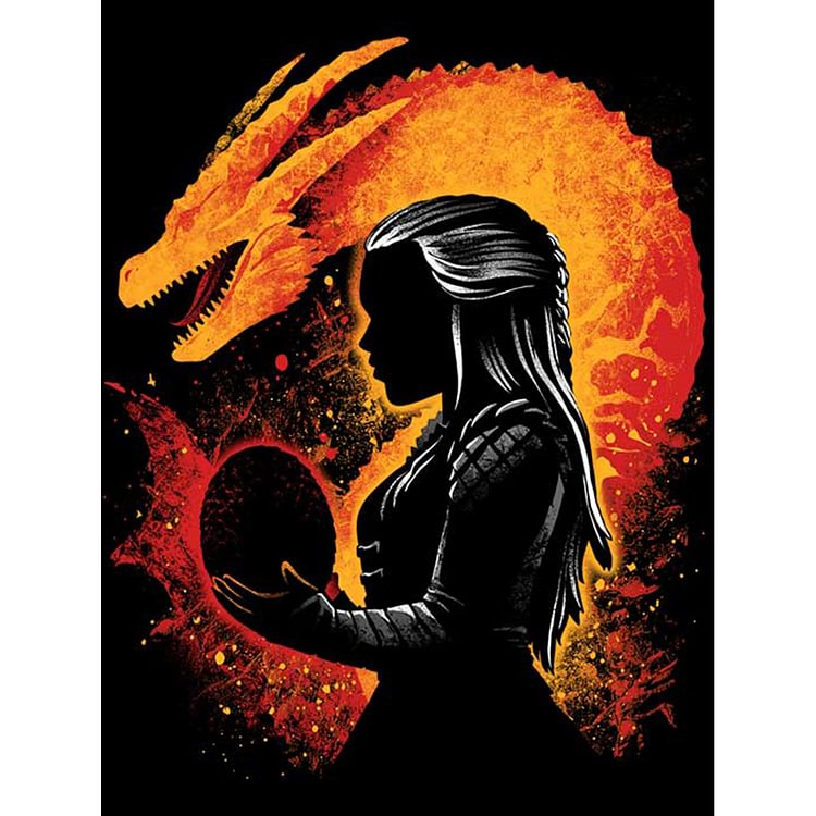 Silhouette - Game Of Thrones Daenerys Targaryen 11CT Counted Cross Stitch (40*50CM) fgoby