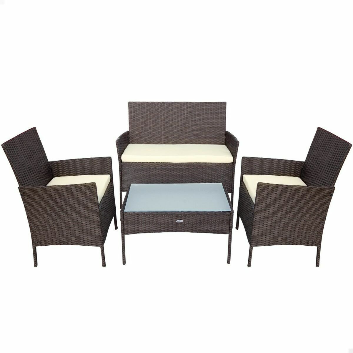 Garden furniture Aktive Rattan Black 4 Pieces