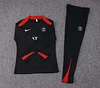 2024/2025 Psg Paris Saint-Germain Half-Pull Training Suit Black red Set