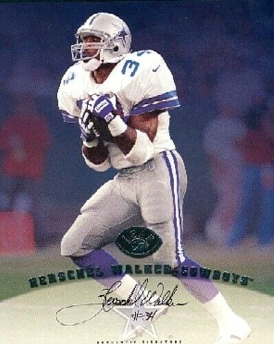 Herschel Walker certified autographed signed Cowboys 1997 Leaf 8x10 Photo Poster painting card