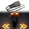 Motorcycle LED Turn Signal Light Projector, 27 Lighting Modes RGB Flowing Daytime Running Light, Motorcycle Turn Signal Flasher With Arrow Projection