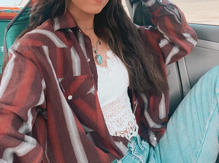 Cowgirls Vintage Button-Up Long Sleeve Shirt