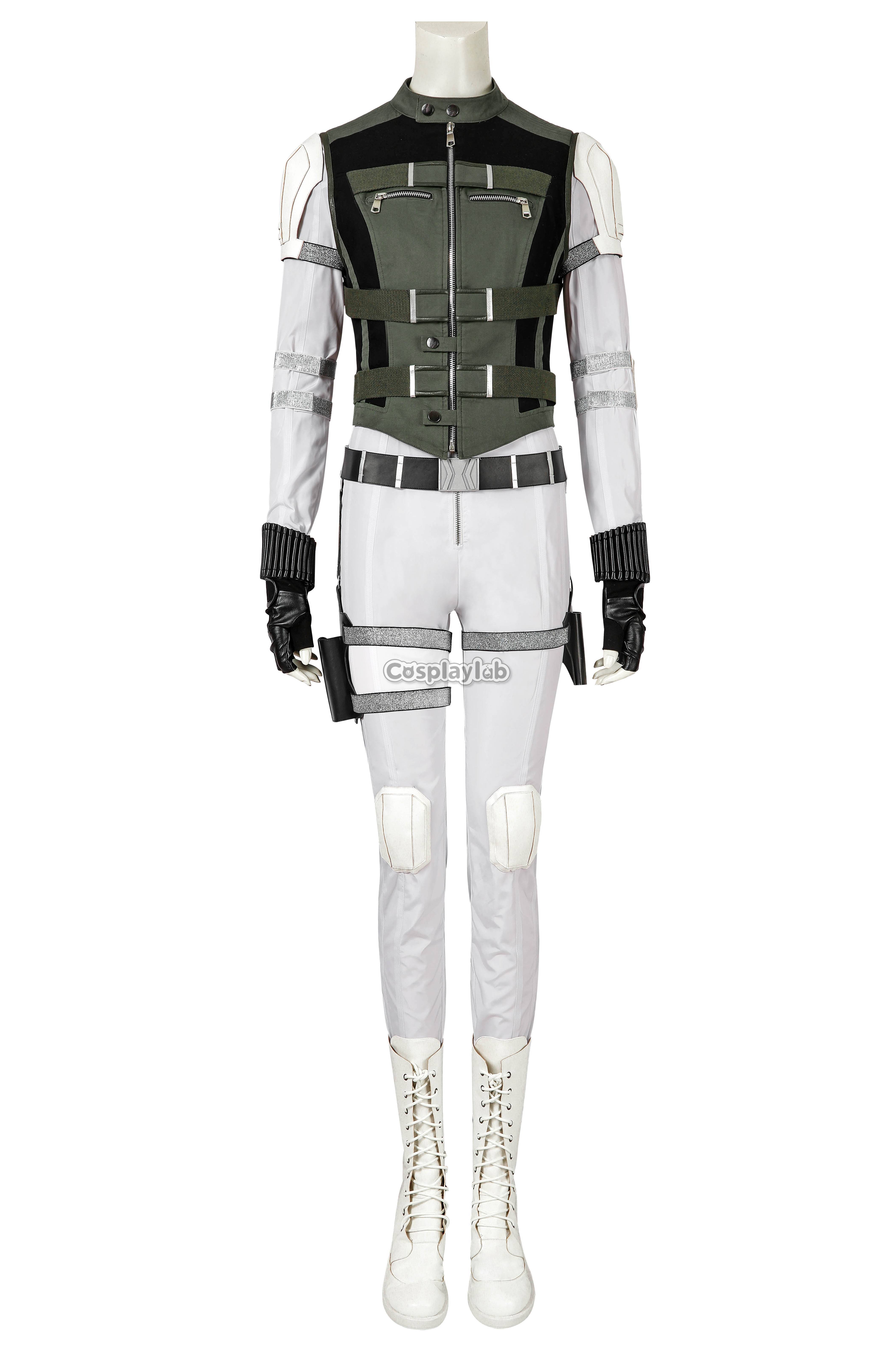 Yelena Belova White Outfit Cosplay Costume