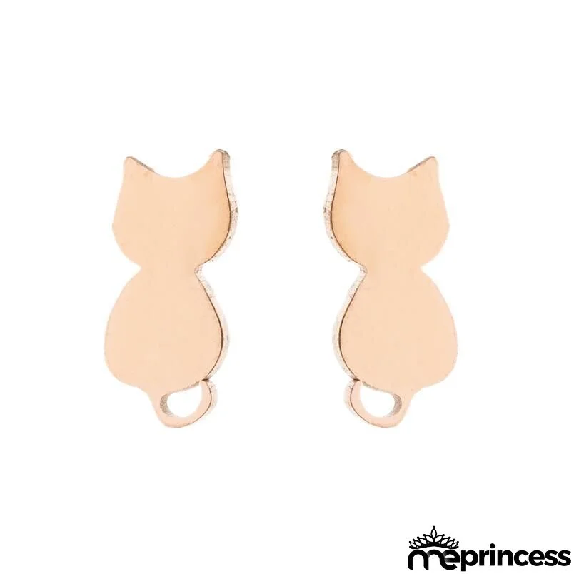 Women Fashion Hollow Eagle Owl Snake Dolphin Bee Giraffe Elephant Dog Cat Rabbit Fish Bird Penguim Stainless Steel Stud Earrings