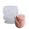 Rose Bud Candle Silicone Mould DIY Flower Aromatherapy Candle Mould Reusable Handmade Soap Silicone Moulds for Valentines Day Wedding Handicraft Souvenir (Valentine Day A)