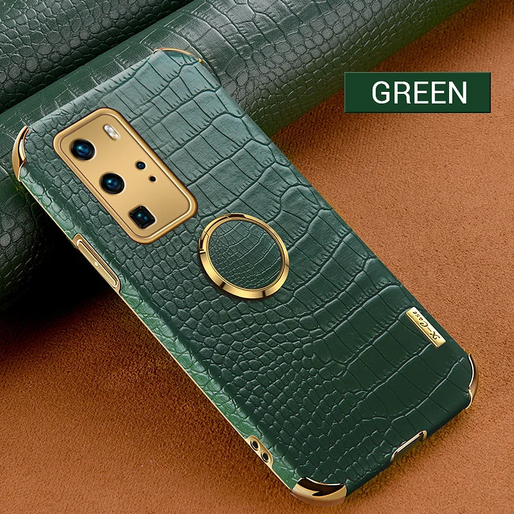 Leather pattern finger ring for Huawei phones, including anti drop phone case