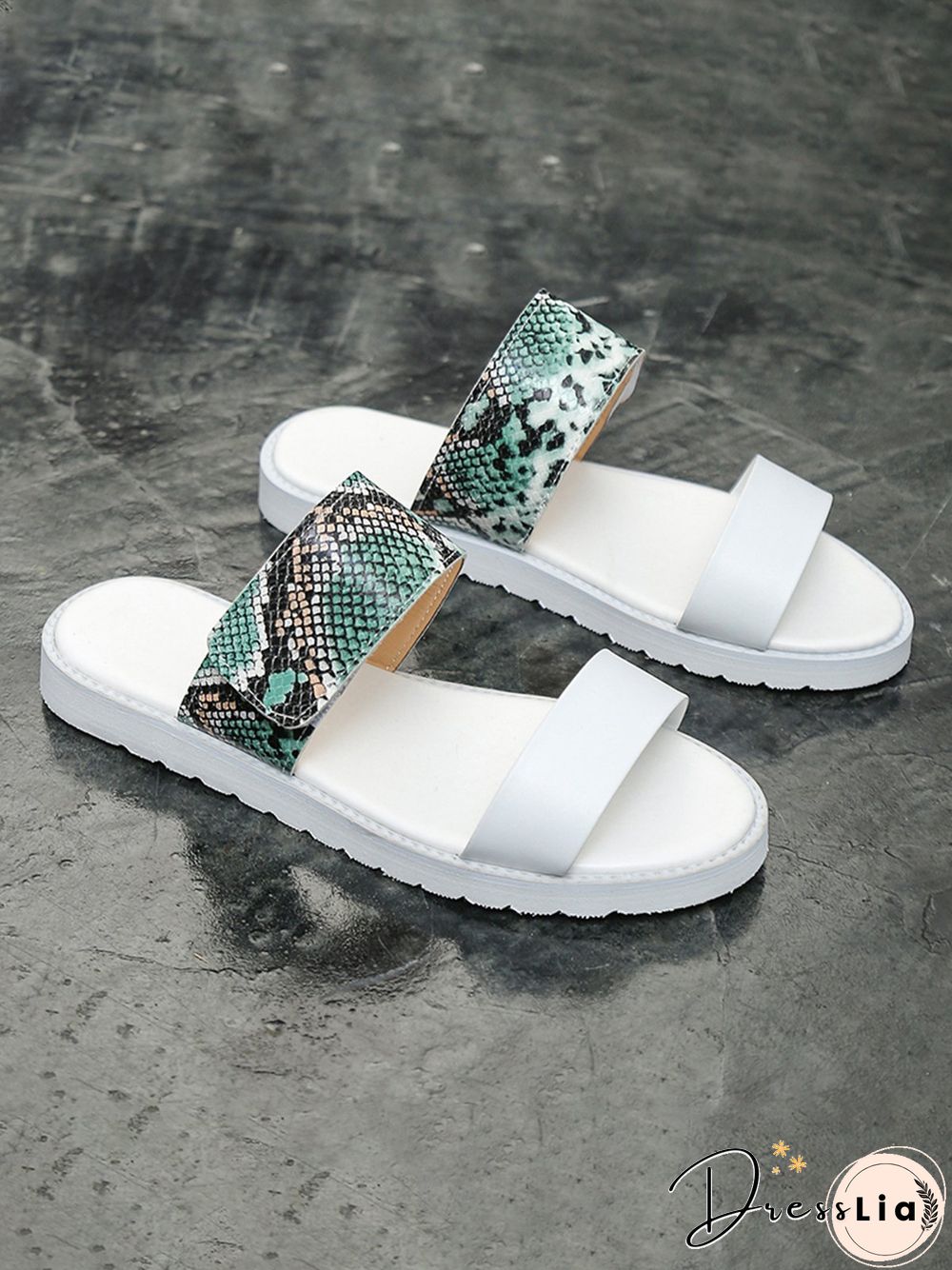 Leopard Print Snake Print Zebra Print Cow Print Strap Casual Slippers