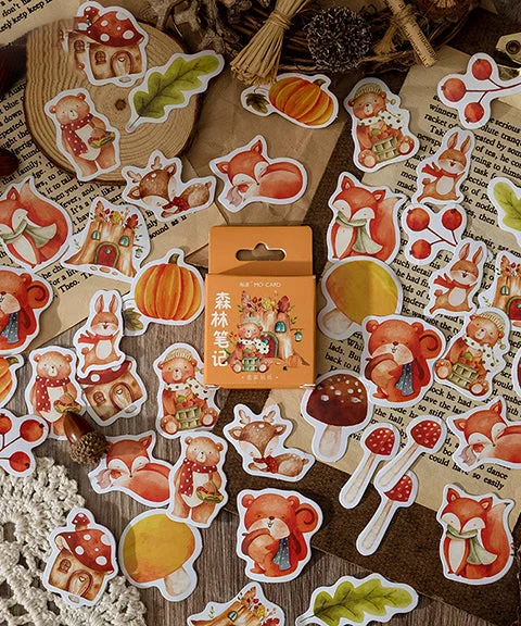 45 Pcs Vintage Forest Note Stickers Set-Himinee.com