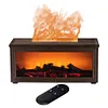 Fireplace Air Humidifier Waterless Auto-Off Aroma Diffuser for Home Decor Gift