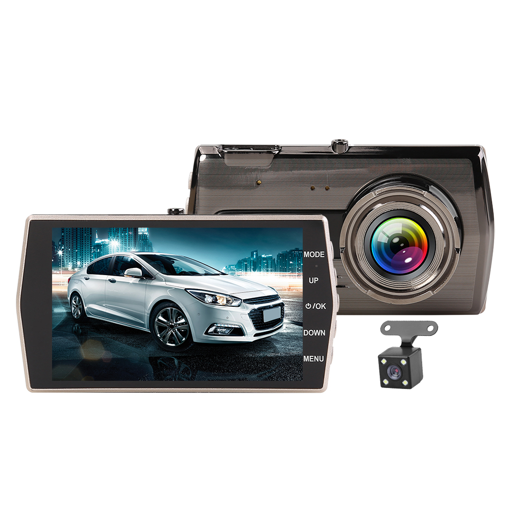 

V5 1080p FHD Dashboard Camera 4 inch Display Dashcam with Rear View Camera, 501 Original