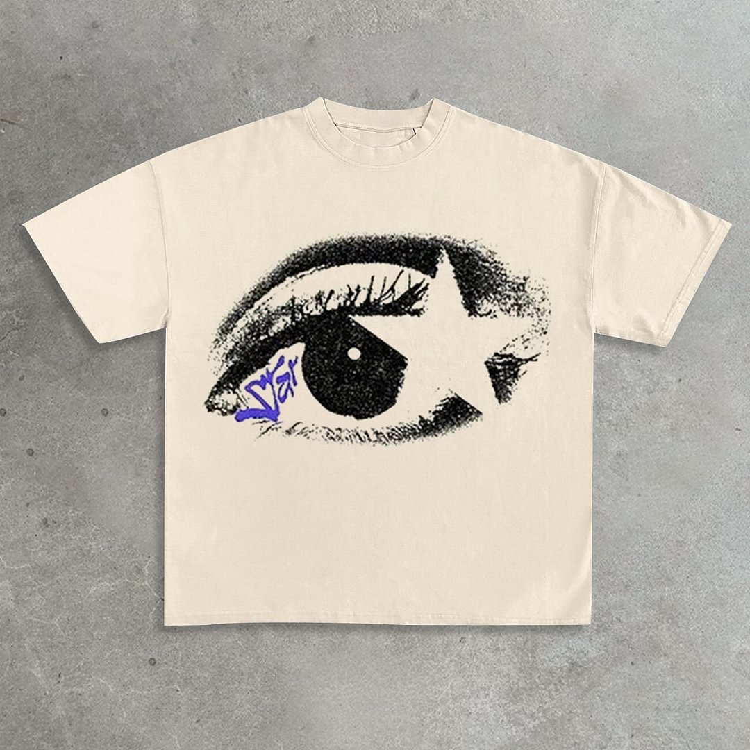 Sopula Vintage Star Eye Graphic Cotton T-Shirt - SOPULA