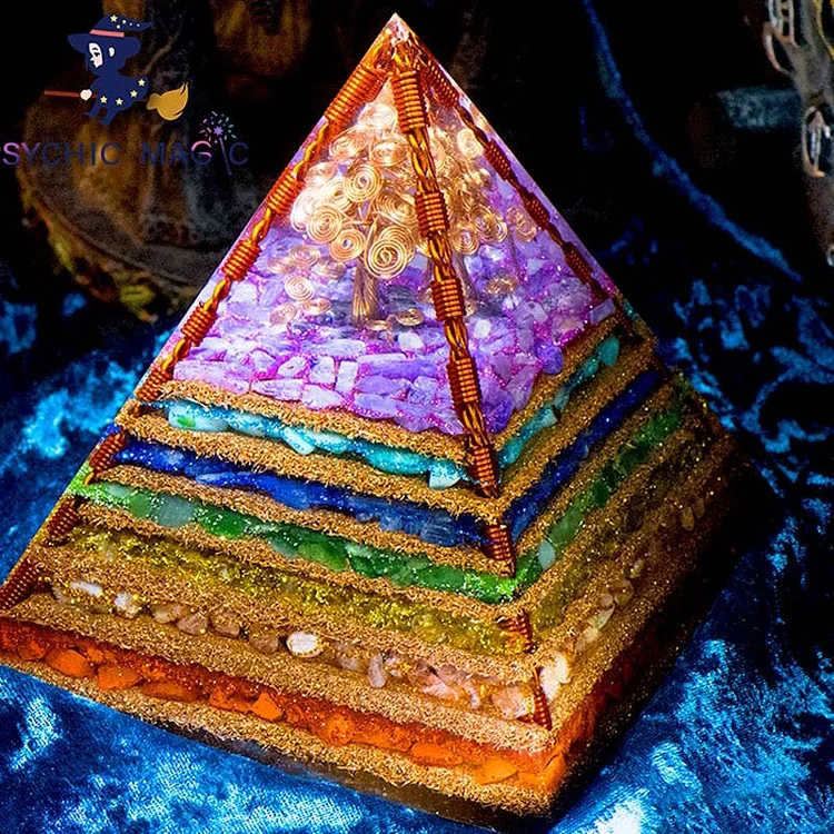 Chakra Tree Of Life Orgone Pyramid