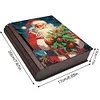 Wooden Christmas Theme Diamond Jewelry Case Mosaic Craft Set for Rings Bracelets
