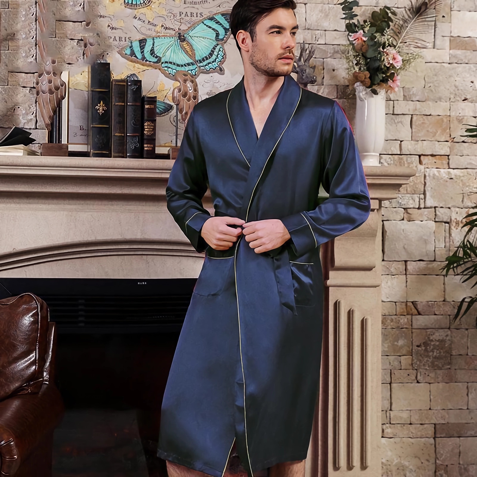 22 Momme High Quality Silk Robe for Men REAL SILK LIFE