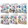 6Pcs chiens-bricolage carte de voeux