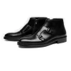 Mens Buckle Dress Leather Boots Shoes