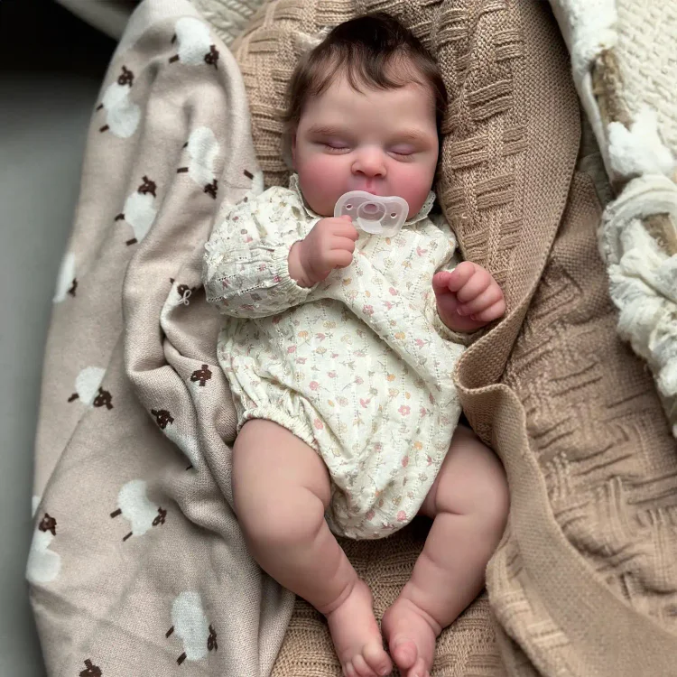  20" Handmade Lifelike Reborn Hand-Painted Hair Baby Girl Named Vabutin - Reborndollsshop®-Reborndollsshop®