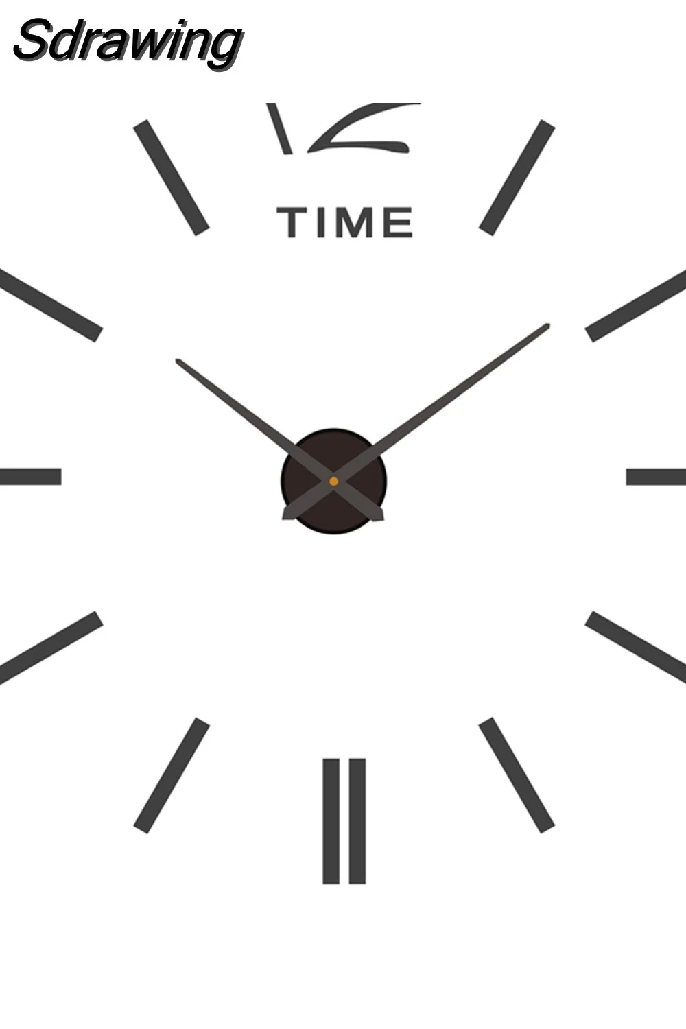 Sdrawing Wall Clock Luminous Frameless Wall Clocks DIY Digital Clock Wall Stickers Silent Clock for Home Living Room Office Wall Decor