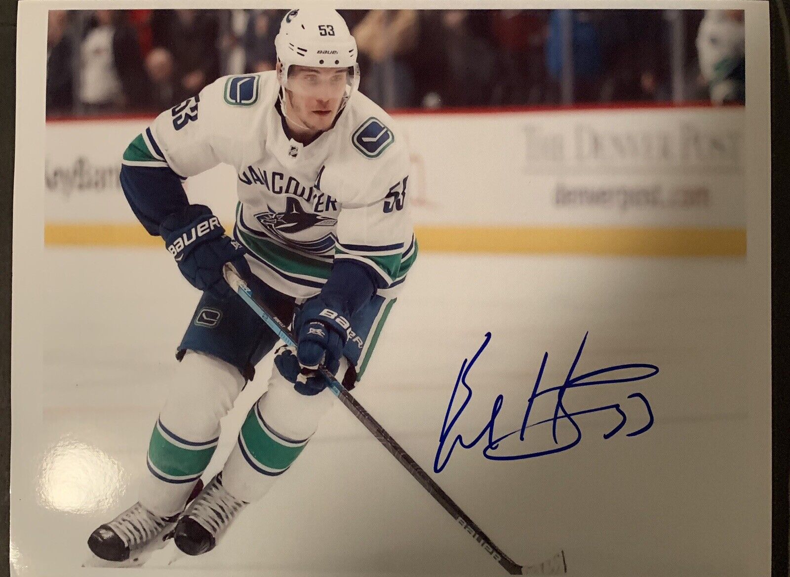 bo horvat signed 8x10 Photo Poster painting Pic Canucks