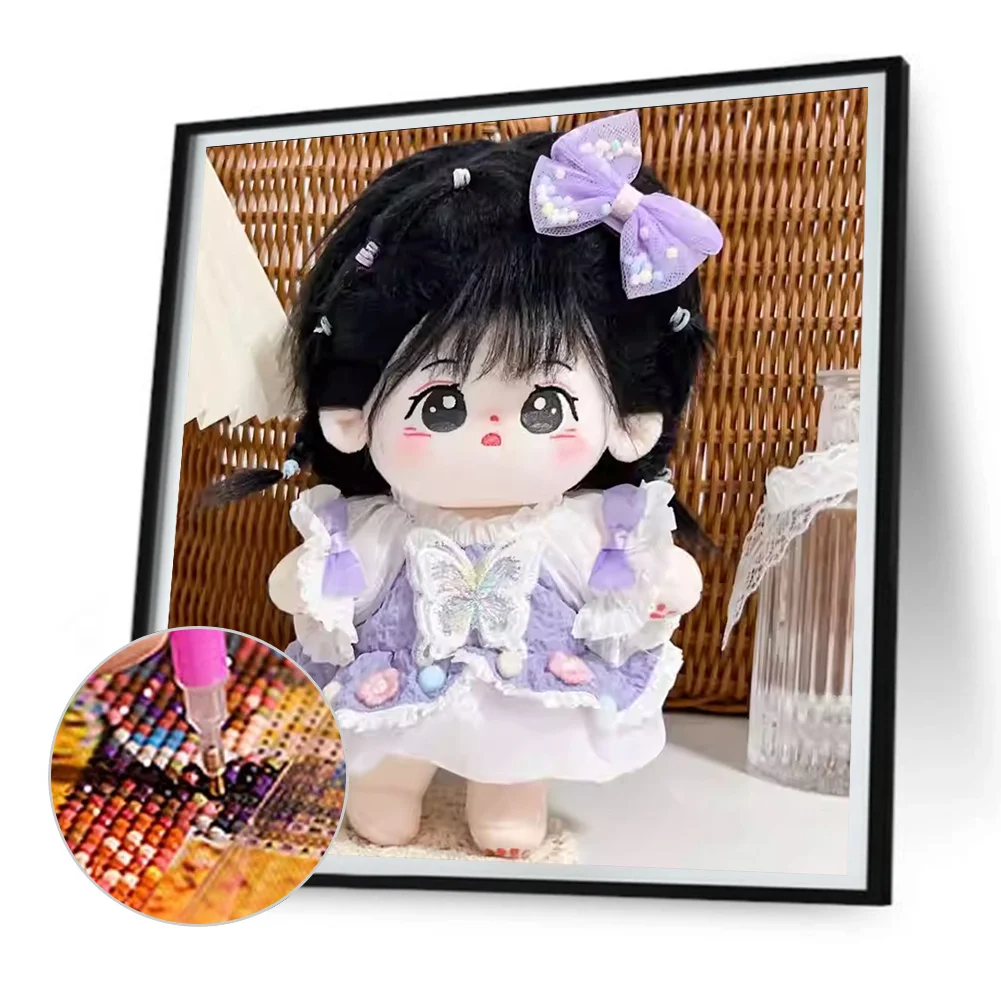 Diamond Painting - Full Round Drill - Cartoon Doll(Canvas|30*30cm)