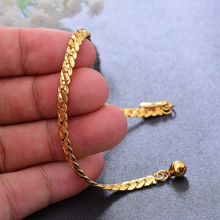 18CM Trendy Chain Gold Colour Bracelet For Men/Women Wedding African bracelet