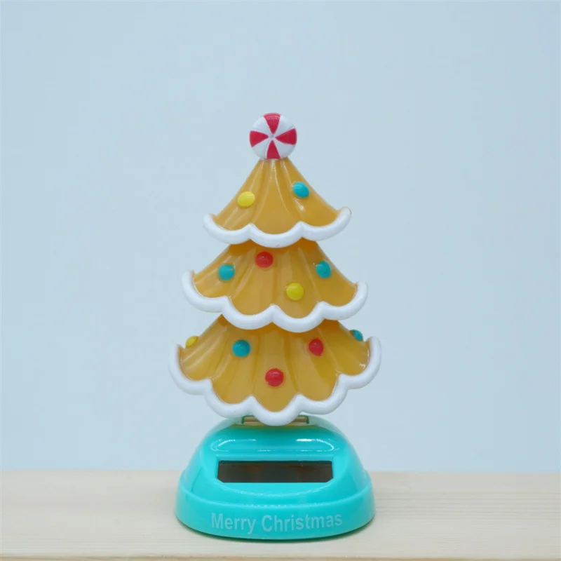 Christmas Solar-Powered Automatic Swinging Car Decor Creative Car Ornament