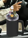 [US Local Warehouse] Halloween Acrylic Lid Charms with Cute Ghost Straw Cap for Stanley 40oz Tumbler