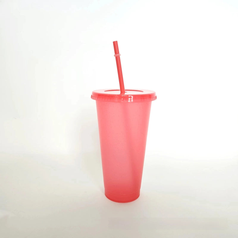 Factory Straight Out Of Cross-border Explosions Large Capacity 710ml Creative Pp Plastic 15 Color Glitter Sipper Cup Logo