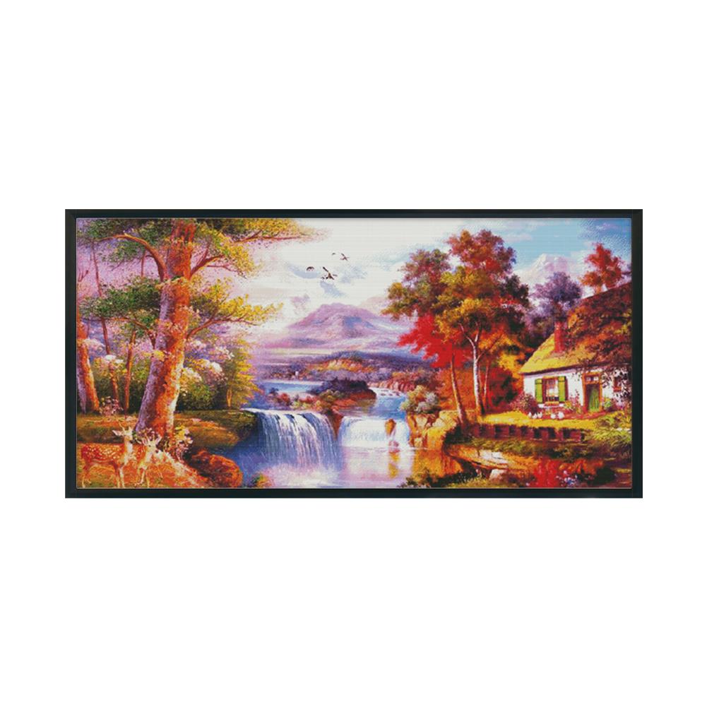 

Golden Fujin - 14CT Stamped Cross Stitch - 135*70cm, 501 Original