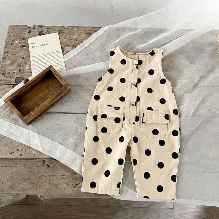 Baby Polka Dot Sleeveless Romper