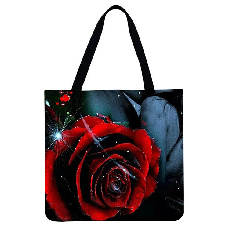 Rose - Linen Tote Bag