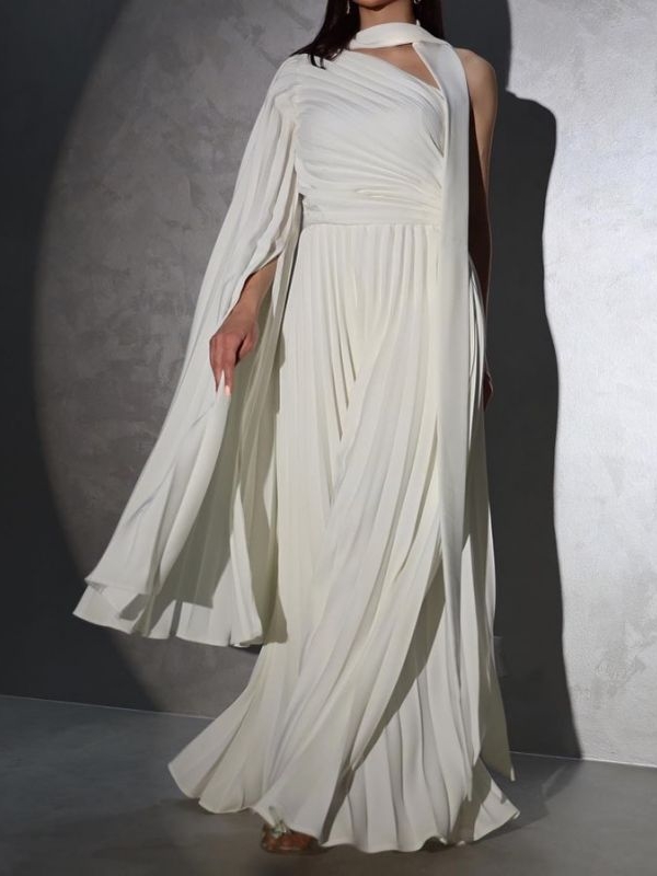 New Sexy Pleated One-shoulder Prom Dress