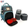 Dog Travel Bag Kit for Supplies - Large Pet Travel Bag for Dogs - Convenient Luggage Sleeve, Overnight, and Weekend Trips - Includes 2 Food Containers, 1 Organizer, 2 Collapsible Bowls