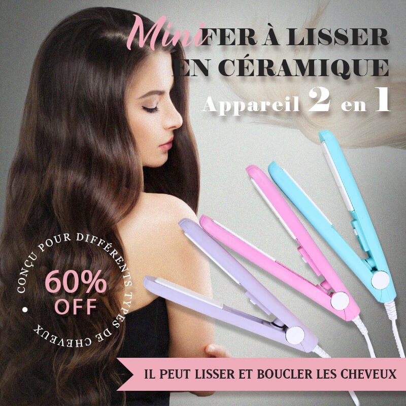 Mini fer à lisser en céramique