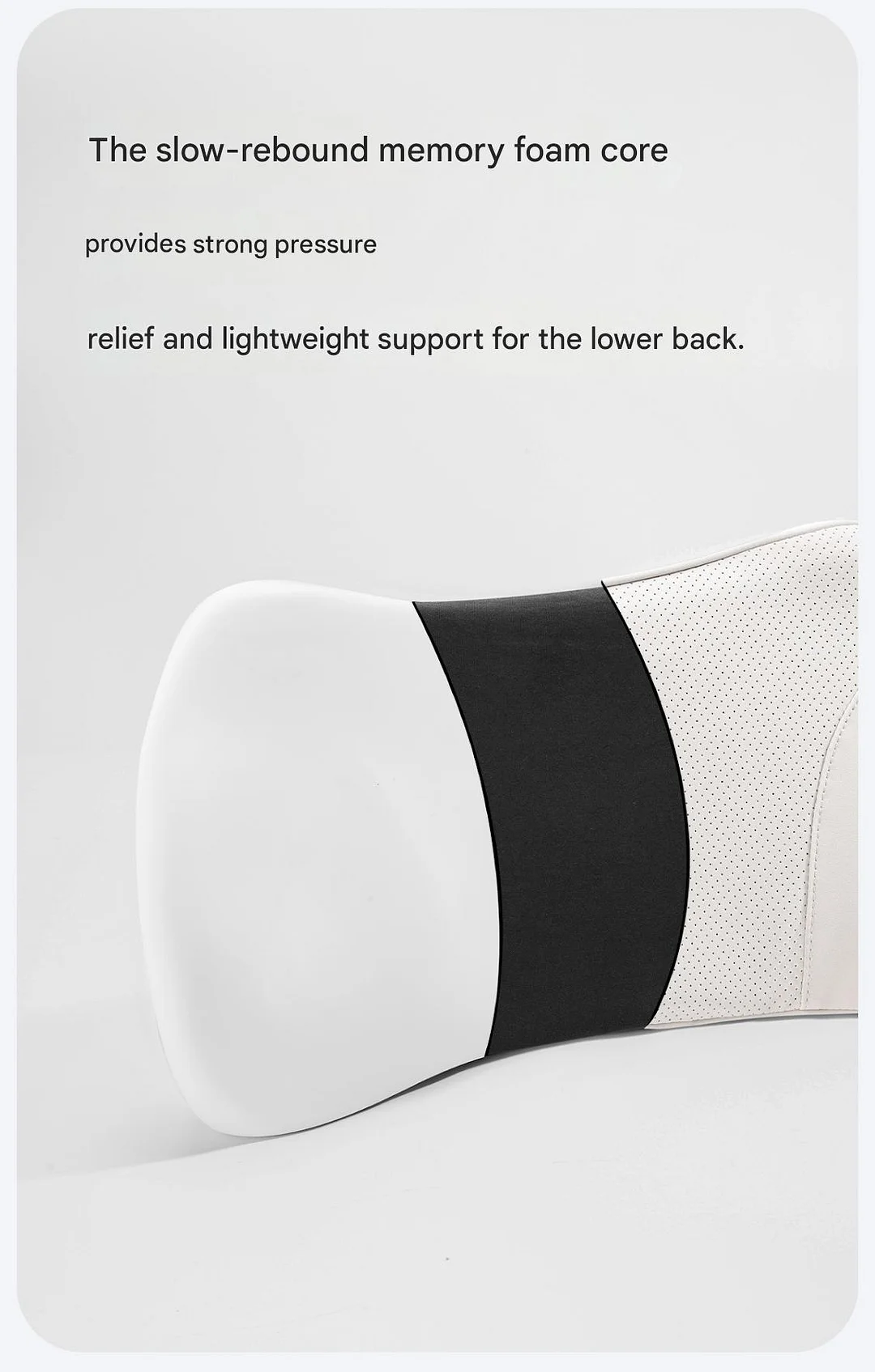 Car memory foam headrest and lumbar support cushion set