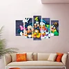 5pcs Diamond Painting Full Round Drill Cartoon(95*45 CM)