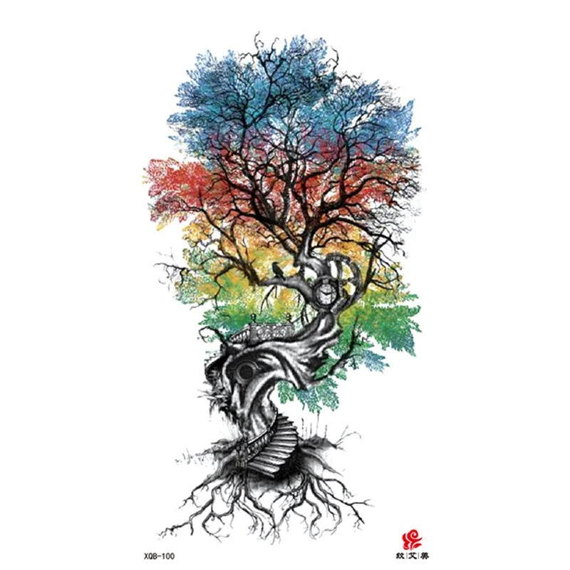 Sdrawing Temporary Tattoo Sticker Tiger Lion Wolf Mermaid Rose Arm Tattoo Hipster Tattoo Man Woman Tattoo Body Art Tatuajes