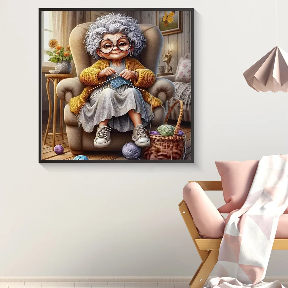 Diamond Painting - Full Round Drill - Grandma(Canvas|30*30cm)