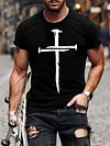 Cross Print Mens T-shirt by Inlyline