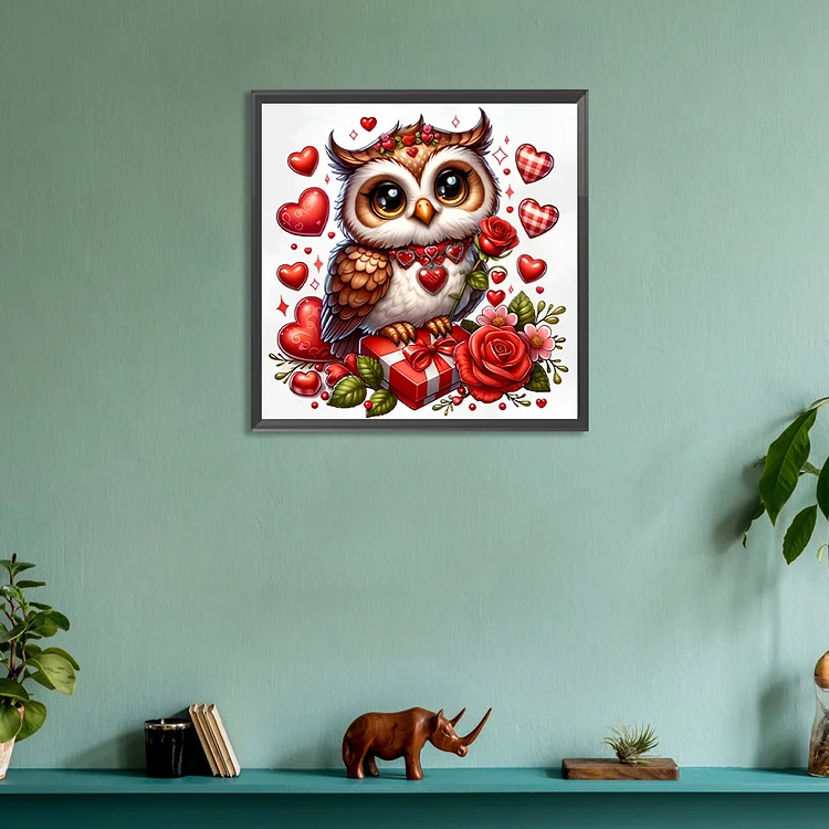 VAIIEYO 5D Diamond Painting Pack Owl, Diamond Art Animal, Paint by Numbers  Full Drill Round Rhinestone Craft Canvas for Home Wall Decor 12x16 inch