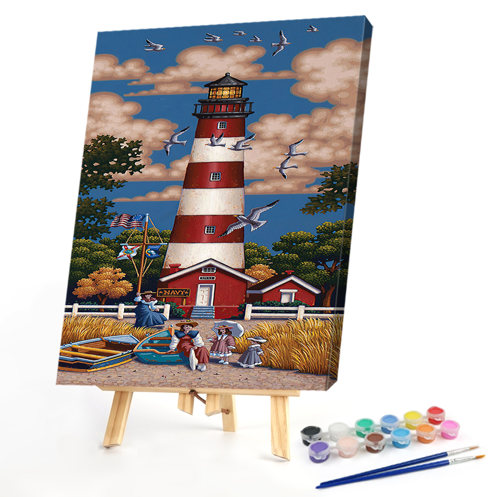 

40*50CM - Paint By Numbers - Lighthouse, 501 Original