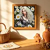 Special Shape Rhinestone Diamond Painting Kit Partial Drill(Daisy Beauty)