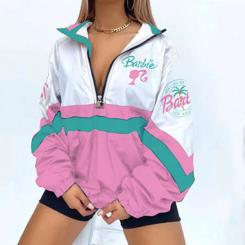  Barbie Girl Zipper Pullover Sweatshirt Jacket