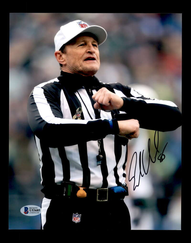 Ed Hochuli BAS BECKETT Coa Hand Signed 8x10 Autograph Photo Poster painting